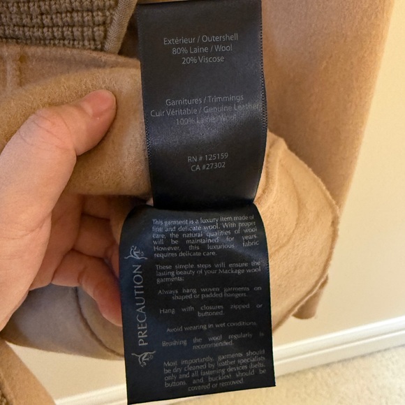 Mackage Shawl Collar Wool Jacket - Picture 4 of 6